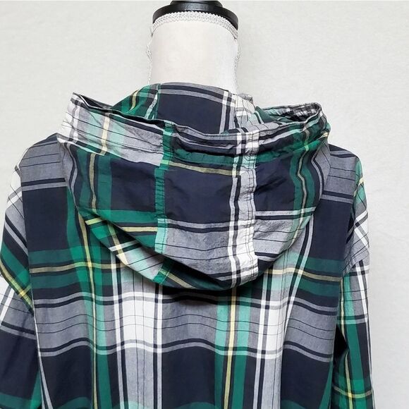 LAUREN Ralph Lauren Plaid Full-zip Drawstring Hooded Elastic Waistband Jacket M - Picture 10 of 16